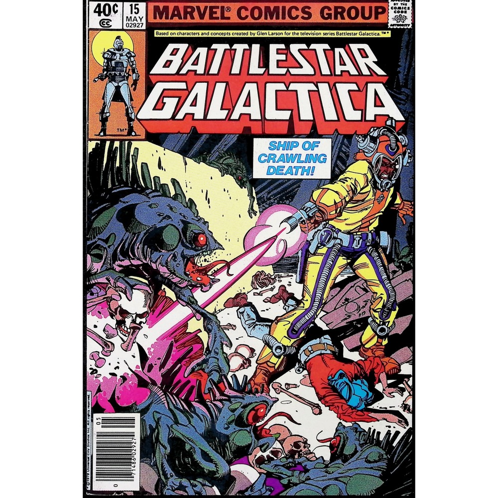 Battlestar Galactica #15 Newsstand Marvel Comic Book 1980 Glen Larson Starbuck